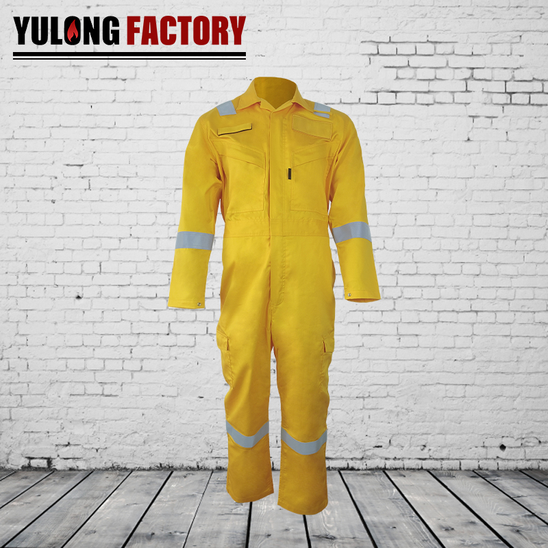 歐標(biāo)腈綸棉阻燃防電弧防靜電連體服